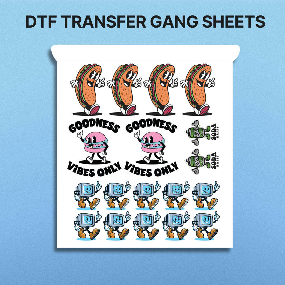 DTF Transfers, Direct To Film, Custom DTF Transfer, Ready For
